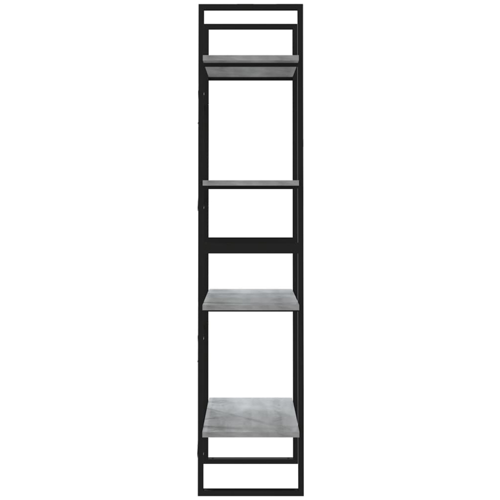 vidaXL 4 Shelf Grey Sonoma Industrial Style Bookcase Image 3