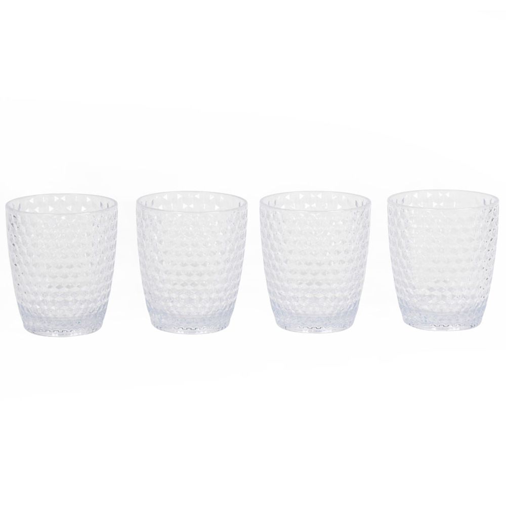 Cambridge Fete Drinking Tumblers Clear 4 Pack Image 2