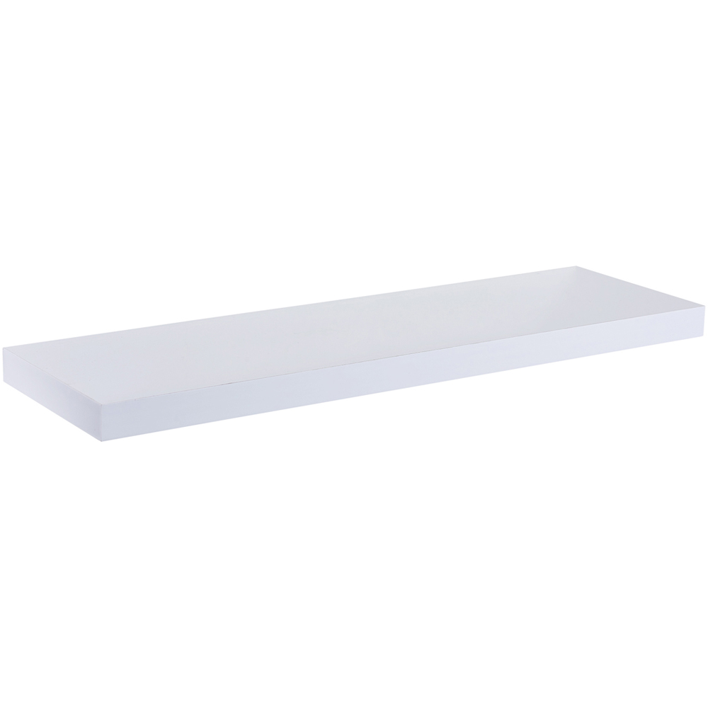 Innoteck 30cm High Gloss White Floating Shelf Image 1