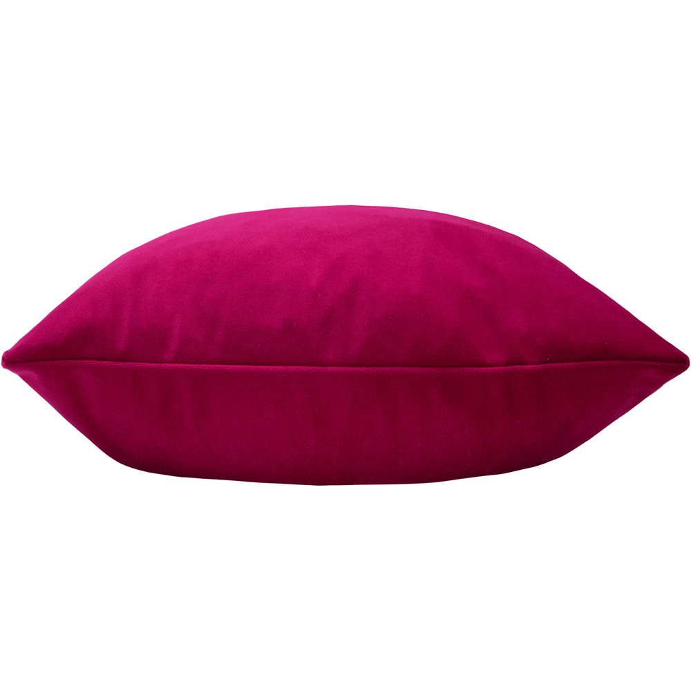 Paoletti Sunningdale Cerise Square Velvet Cushion Image 2