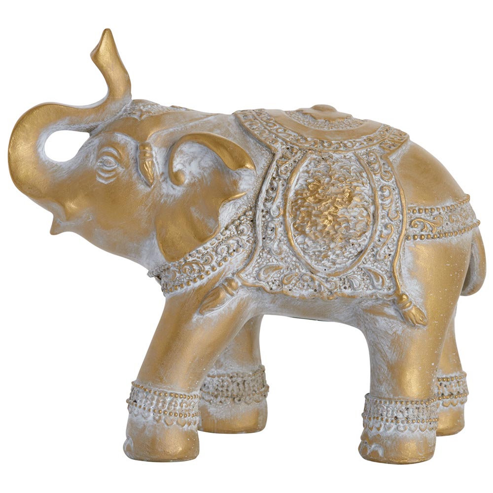 Wilko Elephant Resin Sculpture Medium Image 1