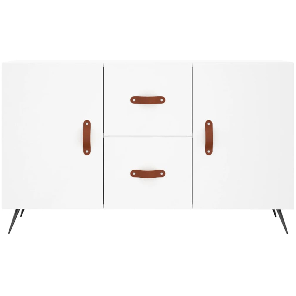 vidaXL 2 Door 2 Drawer White Sideboard Image 6