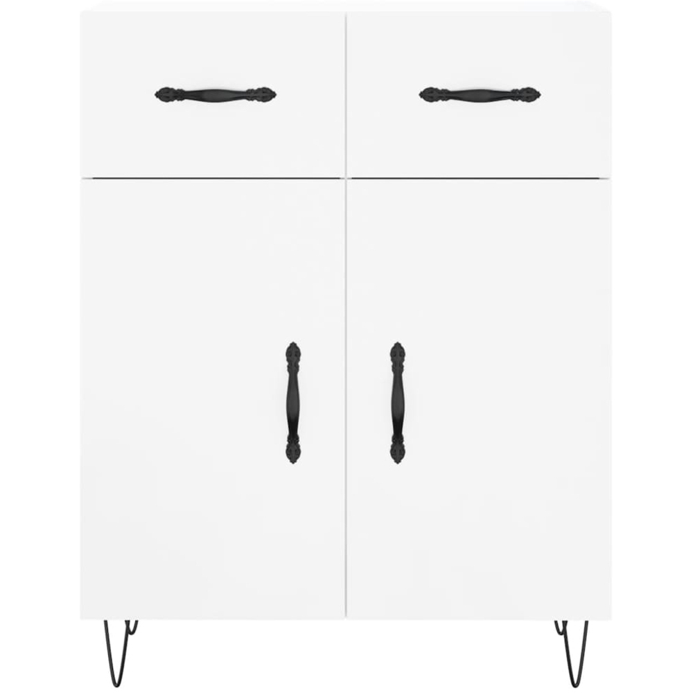 vidaXL 2 Door 2 Drawer White Sideboard Image 6