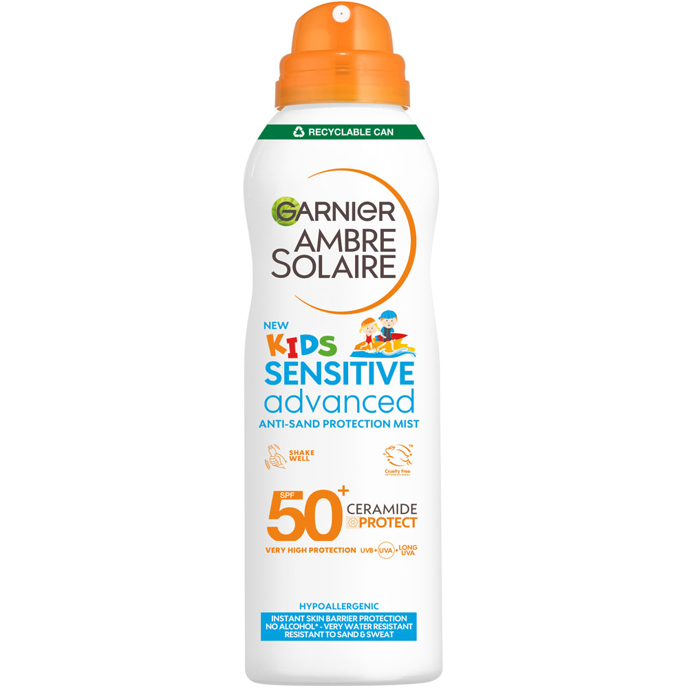 Garnier Ambre Solaire Kids Sensitive Advanced Anti-Sand Protection Mist SPF50+ 150ml Image 1