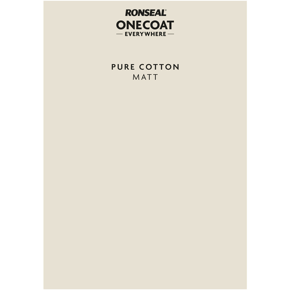 Ronseal One Coat Everywhere Peel and Stick Paint Sample Pure Cotton Image 1
