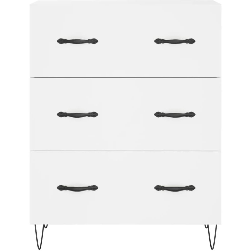 vidaXL 3 Drawer White Sideboard Image 5