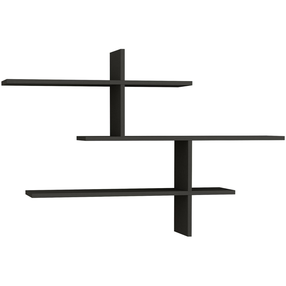 Decortie Leo 3 Shelf Anthracite Floating Bookcase Image 2