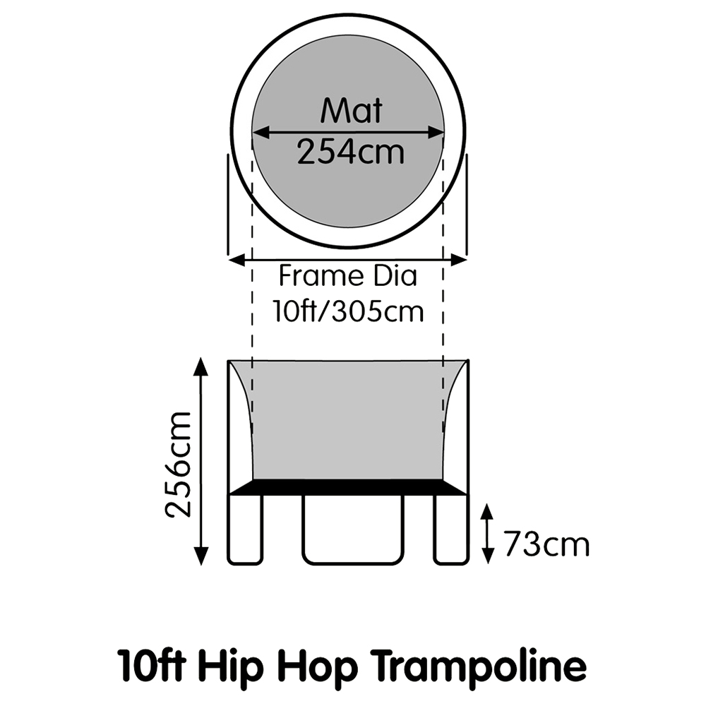 TP 10ft Hip Hop Trampoline Image 7