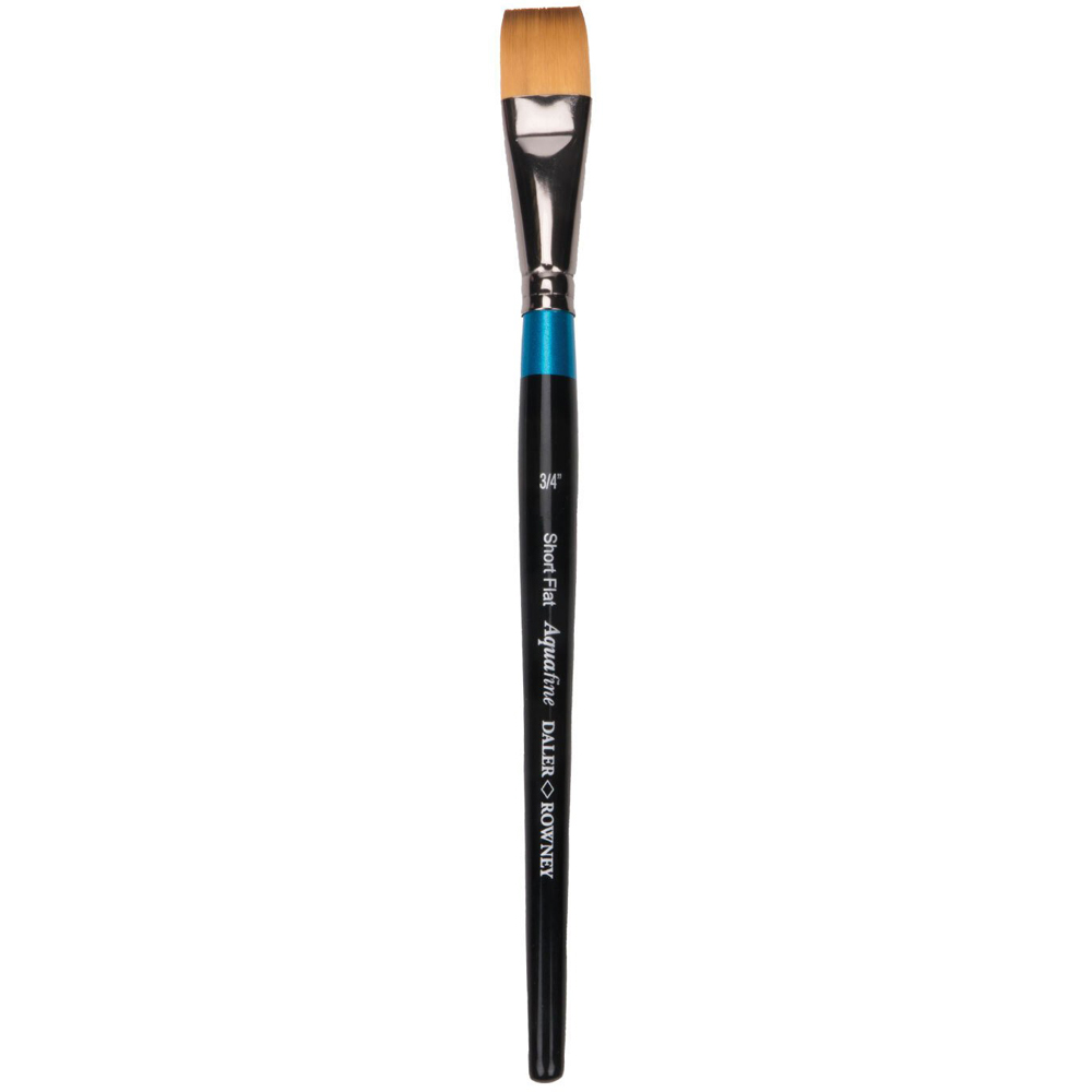 Daler-Rowney Aquafine Soft Synthetic Short Flat Paint Brush 3/4 inch Image