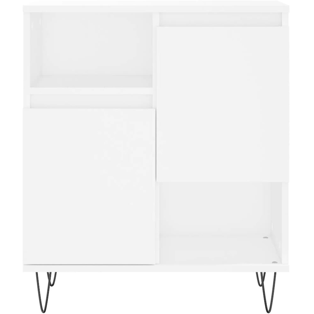 vidaXL 2 Door 2 Shelf White Sideboard Set of 3 Image 6