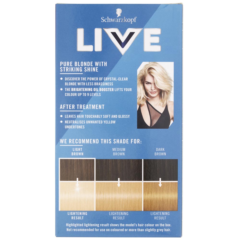 Schwarzkopf LIVE Intense Highlighter Max Blonde 00B Permanent Hair Dye Image 4