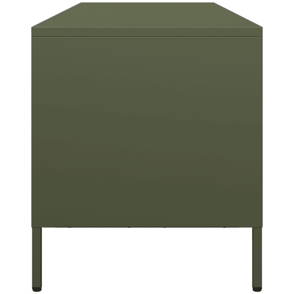vidaXL 4 Drawer 4 Shelf Olive Green Steel TV Cabinet Image 5