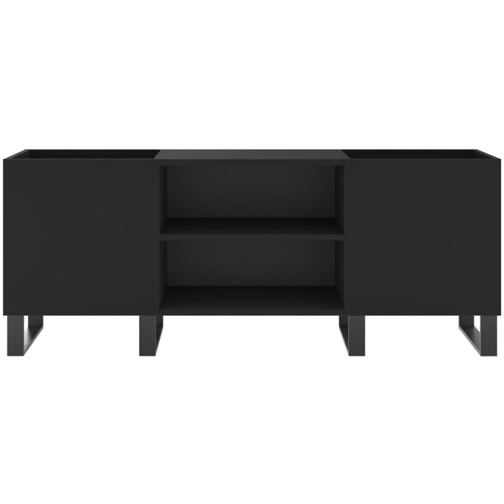 vidaXL 2 Shelf Black Record Cabinet Image 4