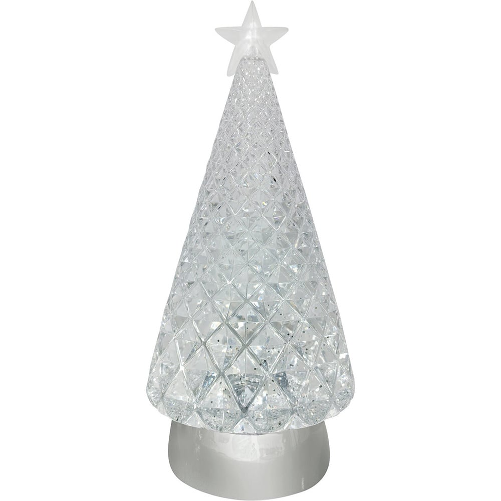 Glitter Spinning Crystal Tree White Image 3