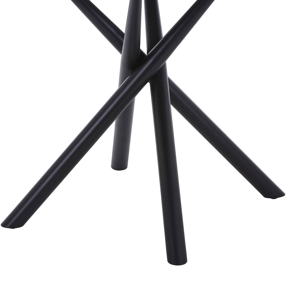 Avesta Concrete Effect 4 Seater Round Dining Table Grey Image 5
