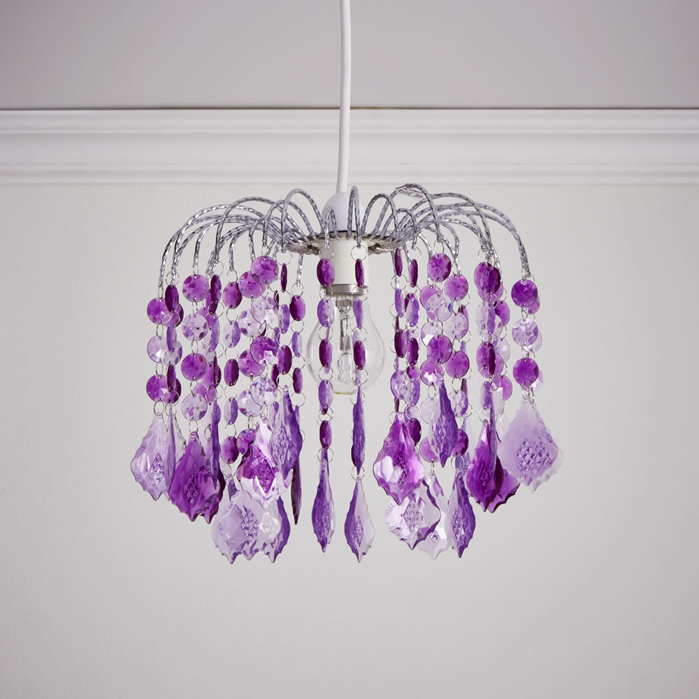crystal light shade wilko