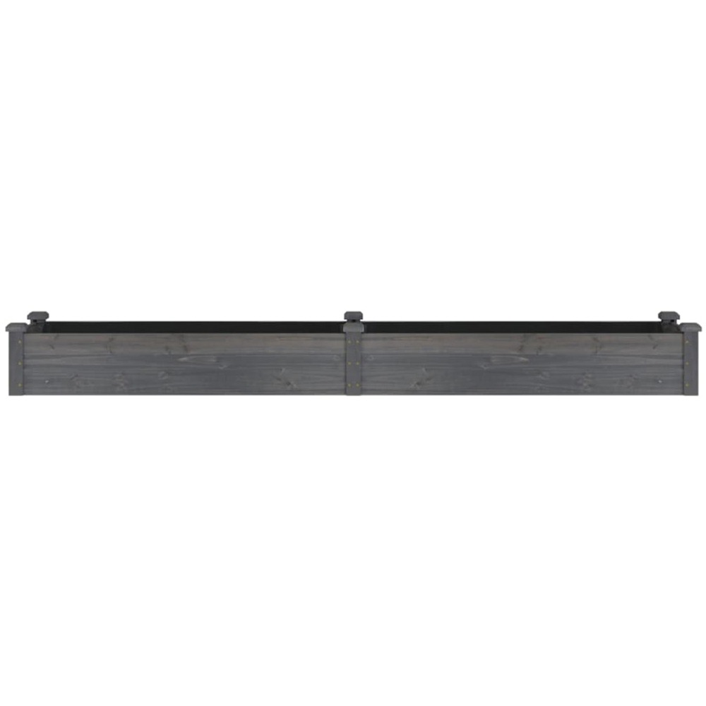 vidaXL Grey Fir Wood Raised Garden Bed 25 x 240 x 45cm Image 3
