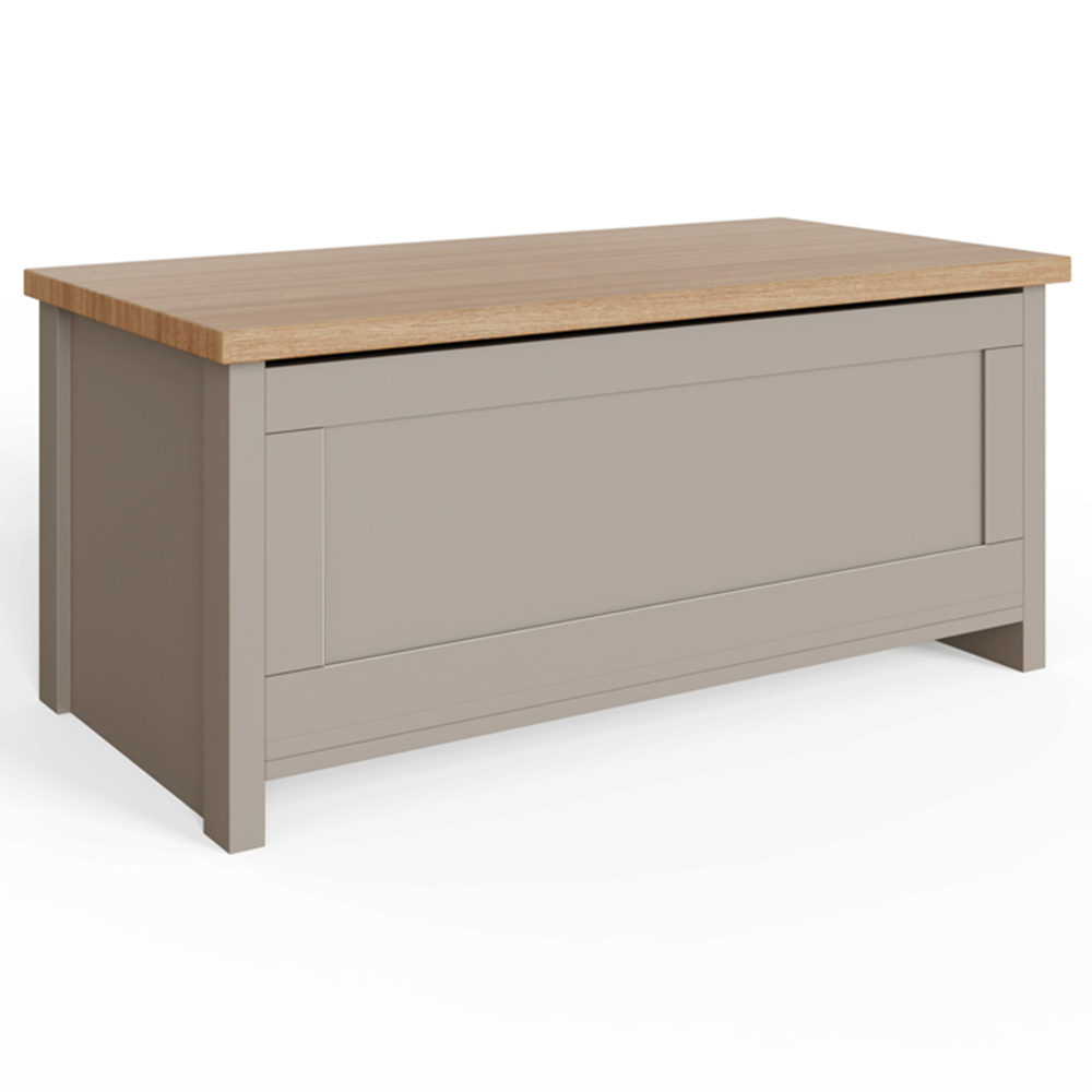 GFW Lancaster Grey Ottoman Storage Bench Image 2