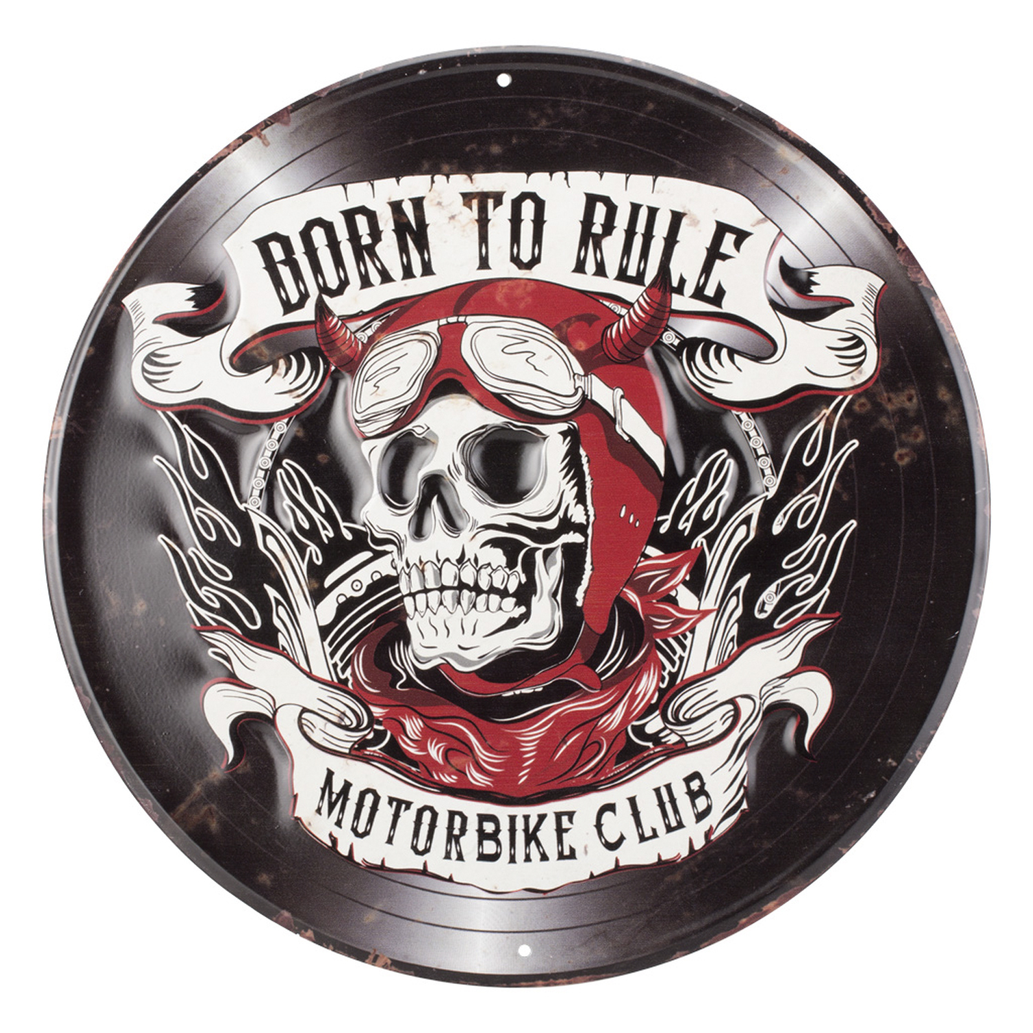 Record Metal Embossed Sign Image 2