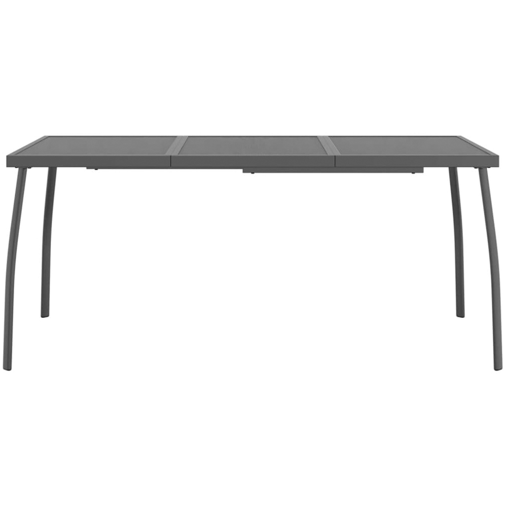 vidaXL 4 Seater Anthracite Steel Mesh Rectangular Garden Table Image 3
