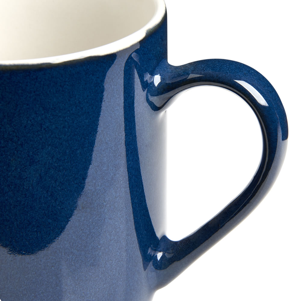 Wilko Dark Blue Reactive Glazed Mug Image 3