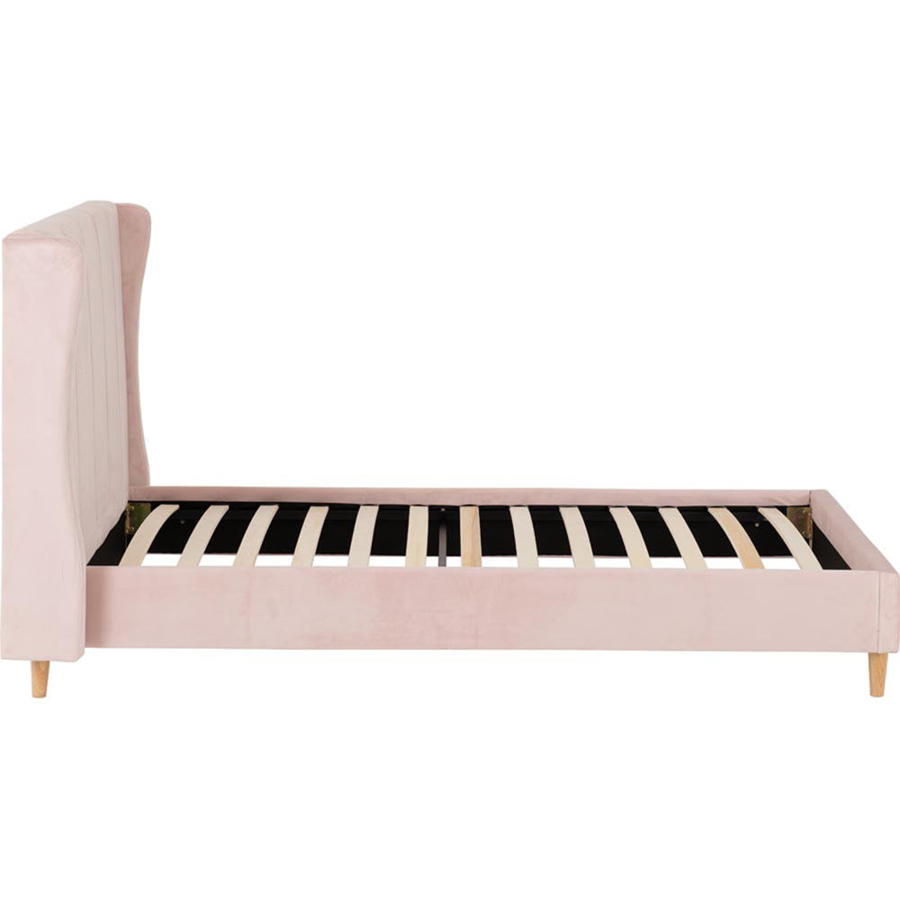 Seconique Single Amelia Pink Velvet Bed Frame Image 4