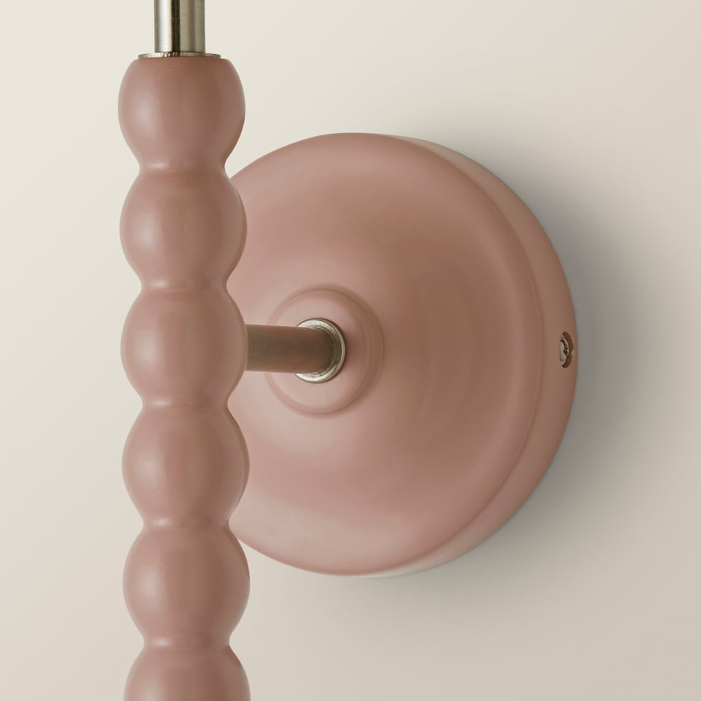 ValueLights Scallop Shade Rose Pink Bobbin LED Wall Light with Bulb 2 Pack Image 6