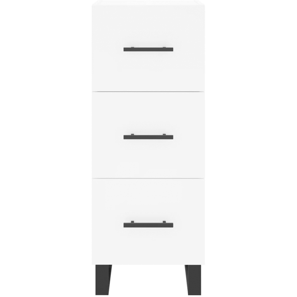 vidaXL 3 Drawer White Sideboard Image 6
