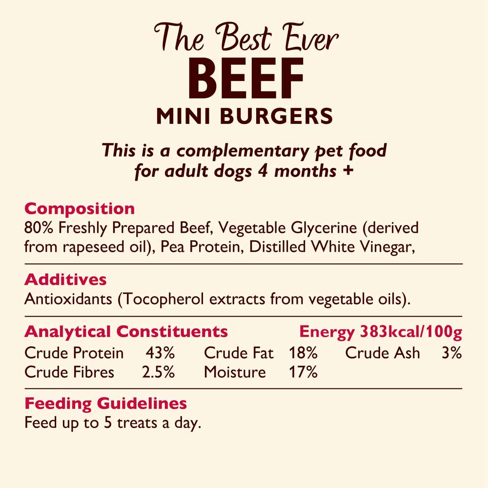 Lily's Kitchen Mini Beef Burgers Dog Treats 70g Image 3