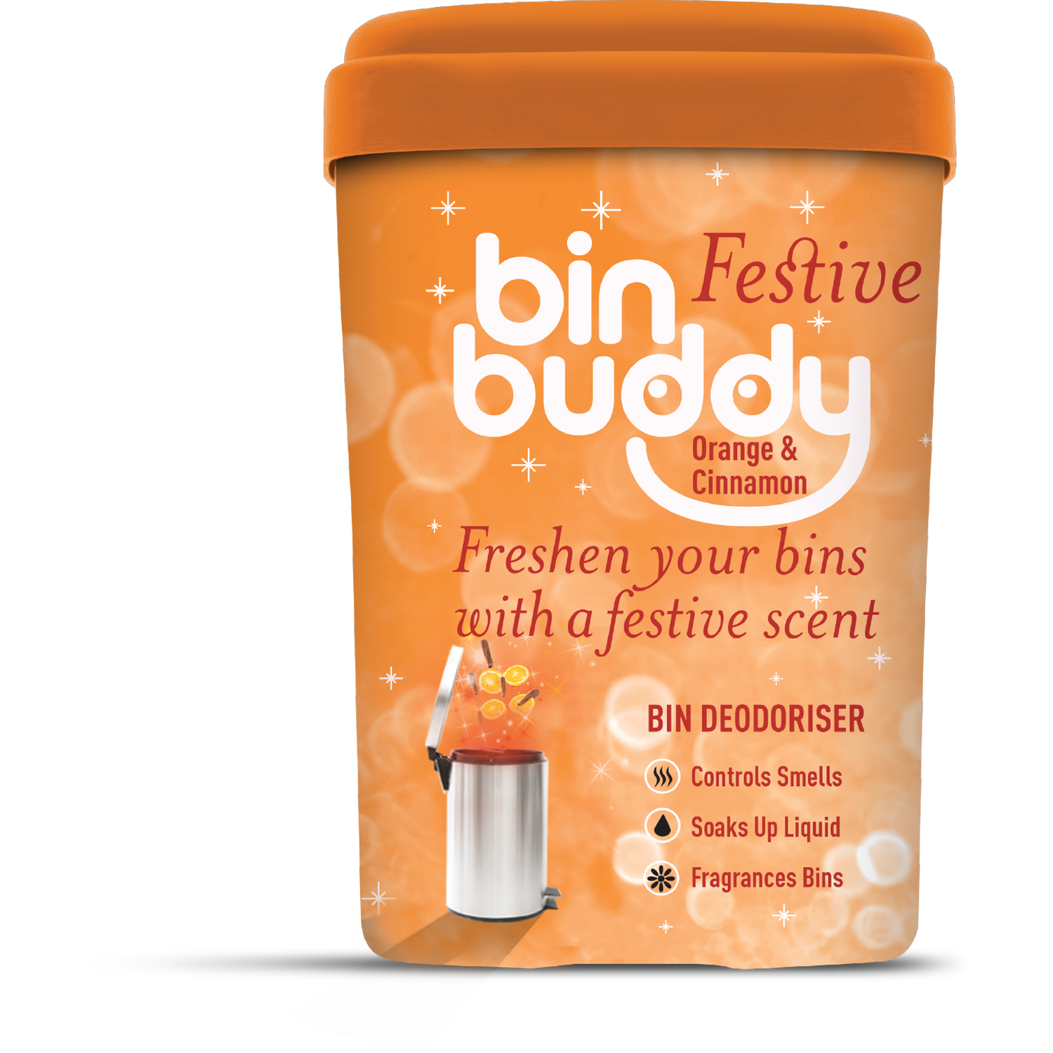 Bin Buddy Powder 450g - Festive Orange and Cinnamon Image