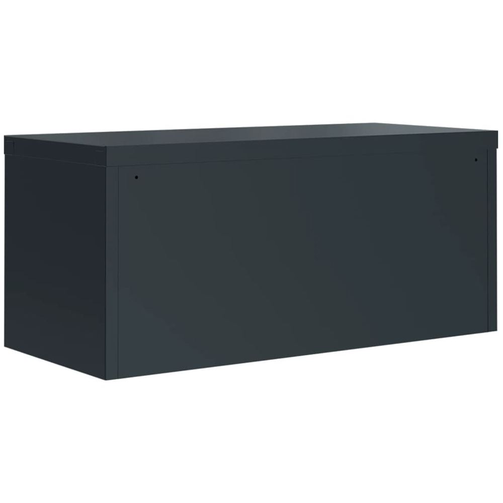 vidaXL 2 Door Anthracite Steel Archive Cabinet Set of 2 Image 6