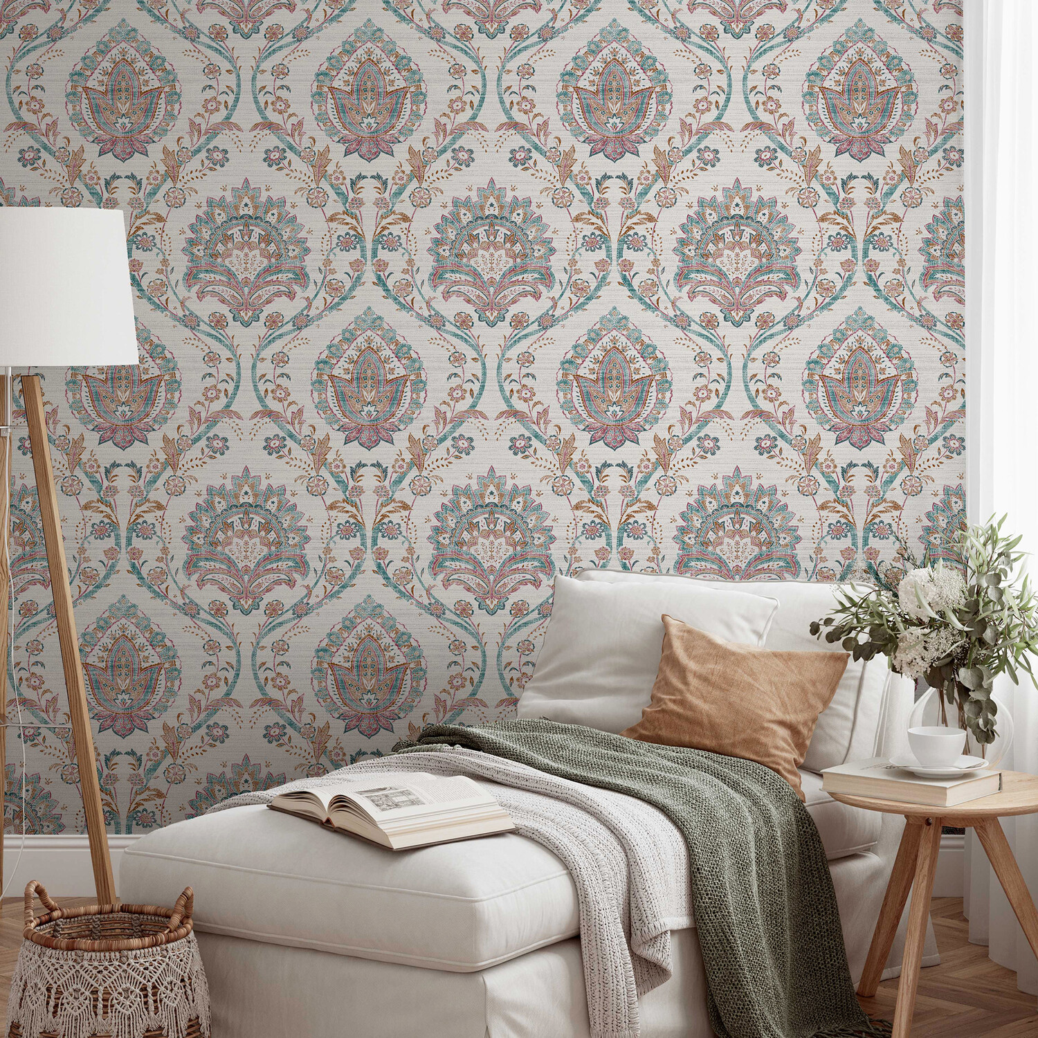Fantastical Damask Wallpaper - Multicoloured Image 2
