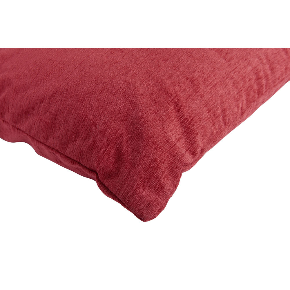 Wilko Red Chenille Cushion 43 x 43cm Image 2