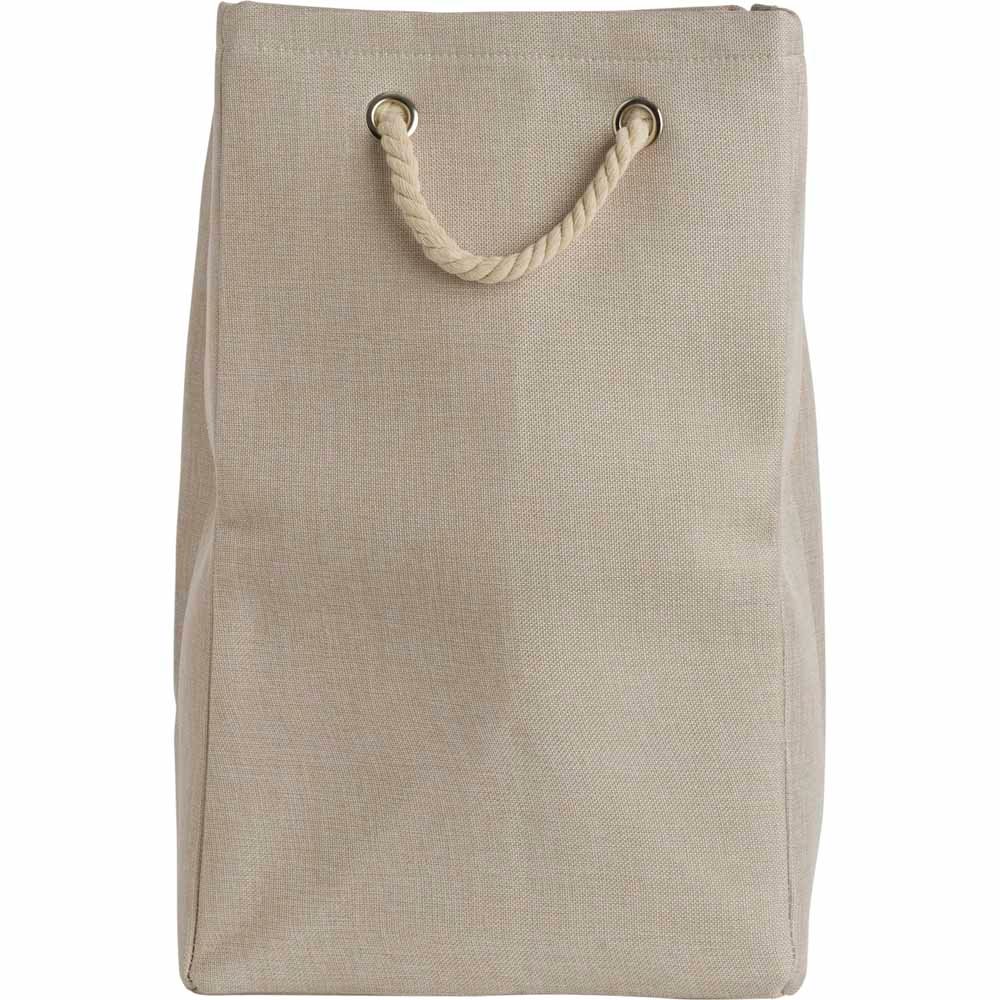Wilko Natural Folding Laundry Bag Image 1