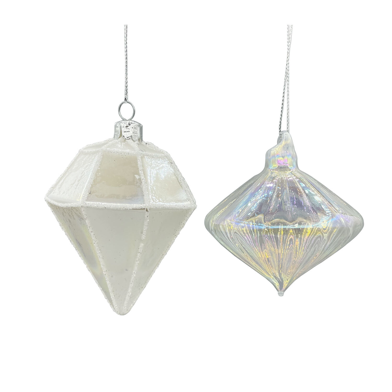 Diamond Glass Bauble - Clear Image