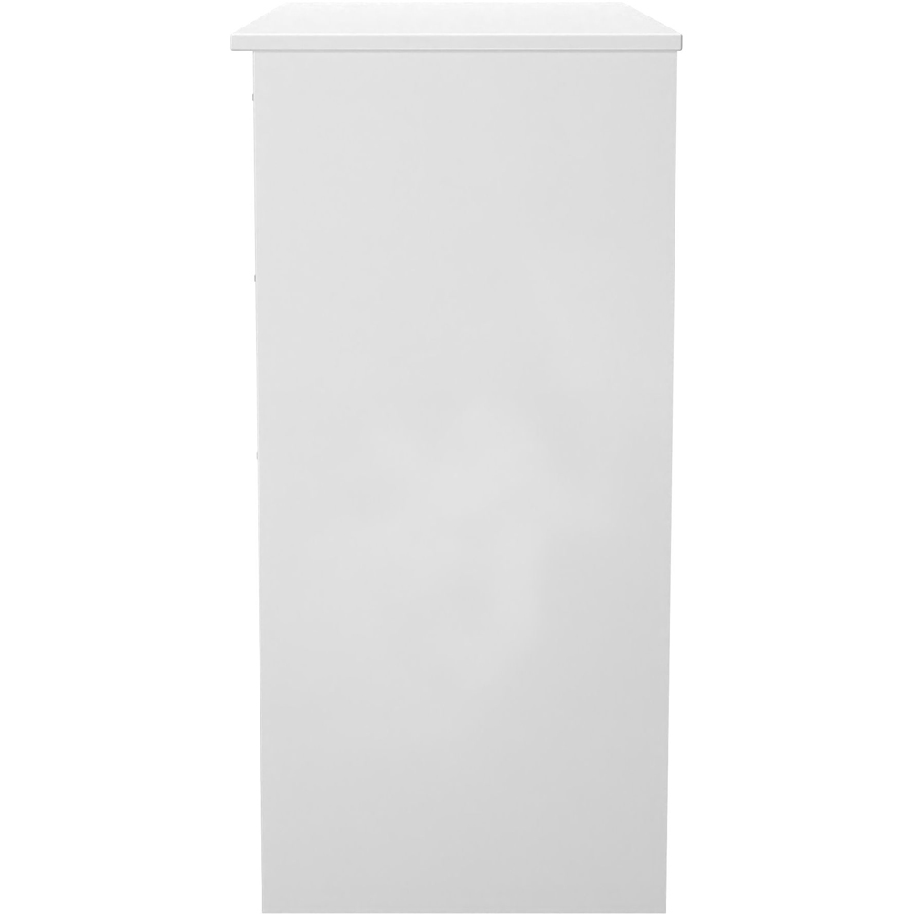 Crowndale Worcester 3 Drawer Slatt Effect and White Vanity Table Ready Assembled Image 4