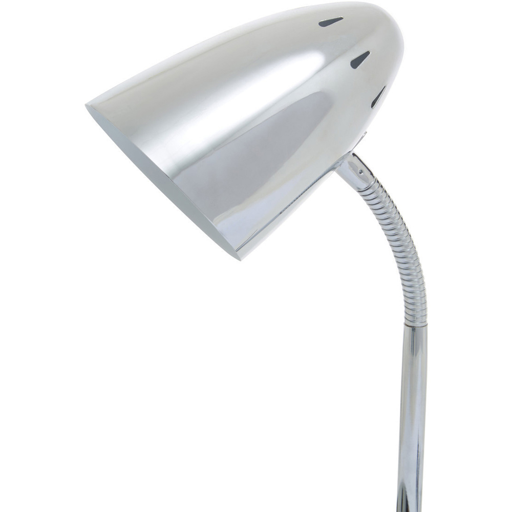 Premier Housewares Flexi Chrome Desk Lamp Image 6