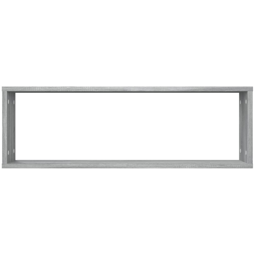 vidaXL 80 x 15 x 26.5cm Set of 2 Grey Sonoma Cube Wall Shelf Image 5