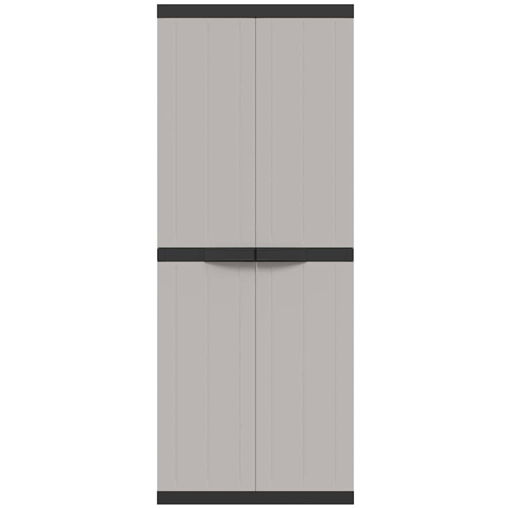 vidaXL Grey and Black Outdoor Storage Cabinet Image 4