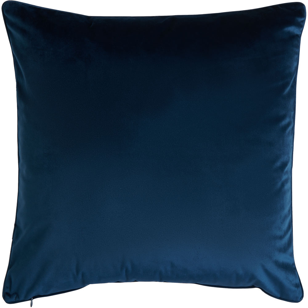 Wilko Blue Velour Cushion 55 x 55cm Image 1