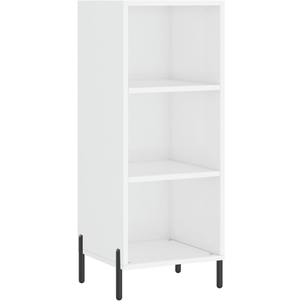 vidaXL 3 Shelf High Gloss White Sideboard Image 2