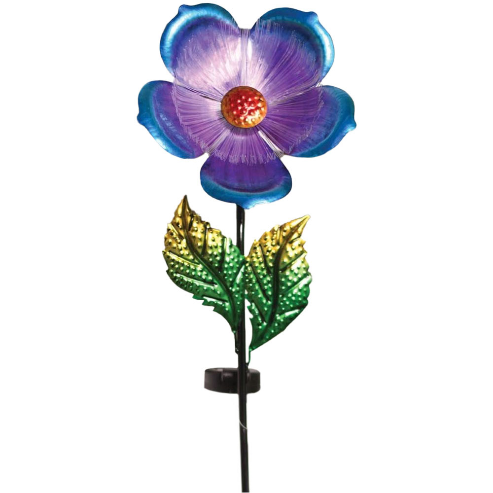 Solar Fibre Optic Flower Stake Light Image 1