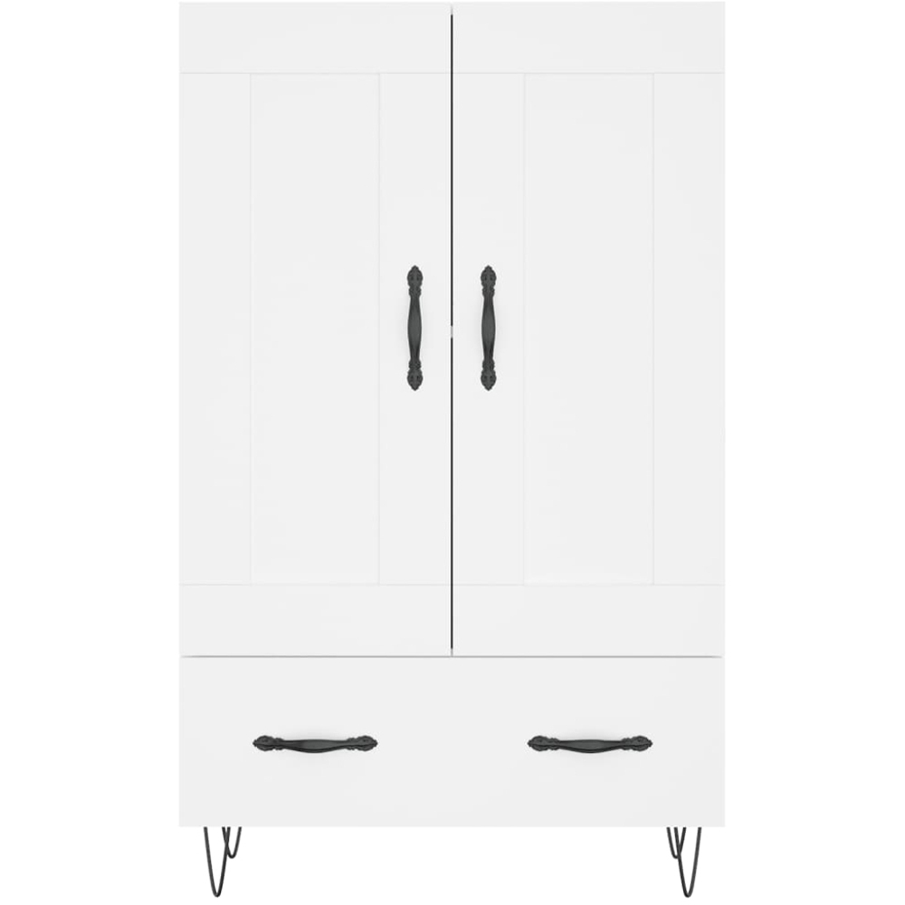 vidaXL 2 Door Single Drawer White Highboard Image 5
