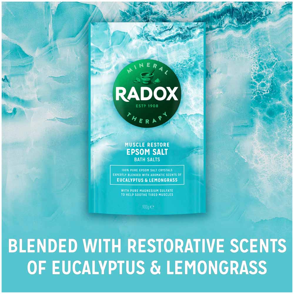 Radox Epsom Salt Bath Salts Muscle Restore 900g Wilko