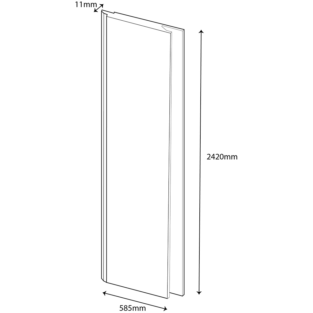 Wetwall Mermaid 2420 x 585mm Linate Terrazzo Tongue and Groove Plywood Shower Wall Panel Image 5