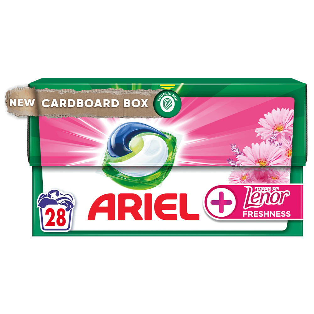Ariel Lenor All in 1 Pods Washing Liquid Capsules 28 Washes Case of 4 Image 2