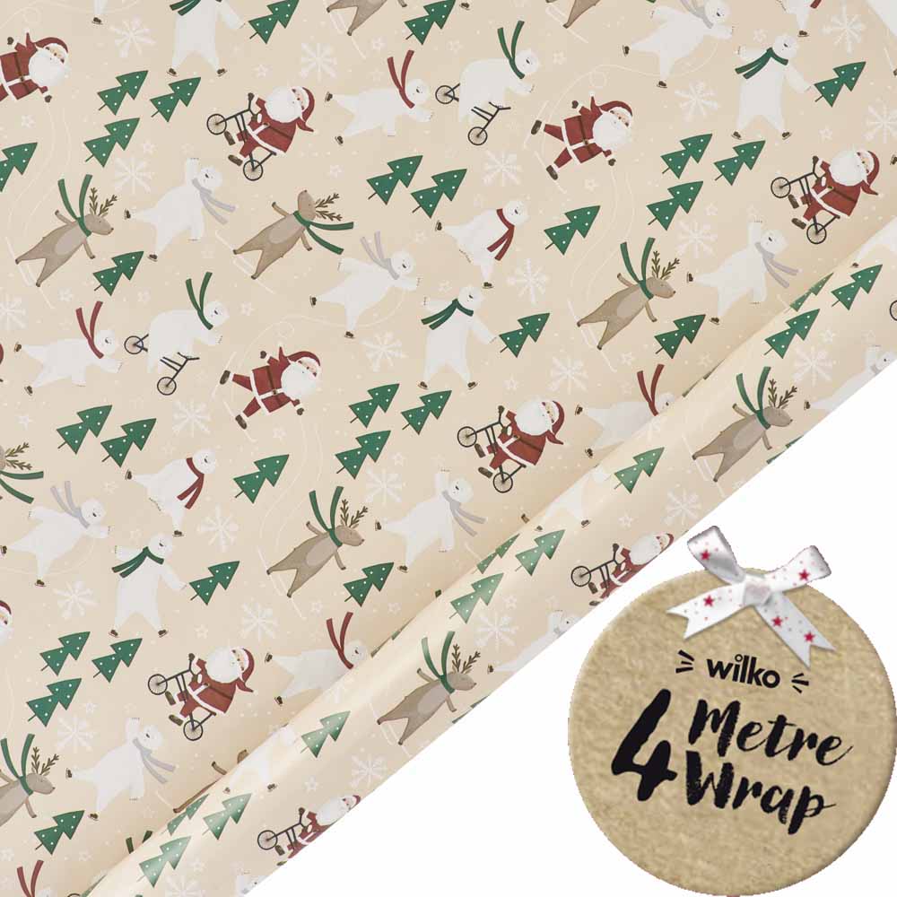 Wilko 4m Alpine Home Character Christmas Wrapping Paper Image 1