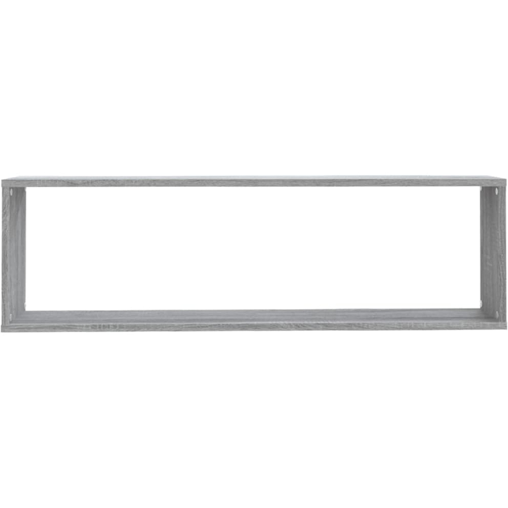 vidaXL 100cm Set of 4 Grey Sonoma Cube Floating Wall Shelf Image 5