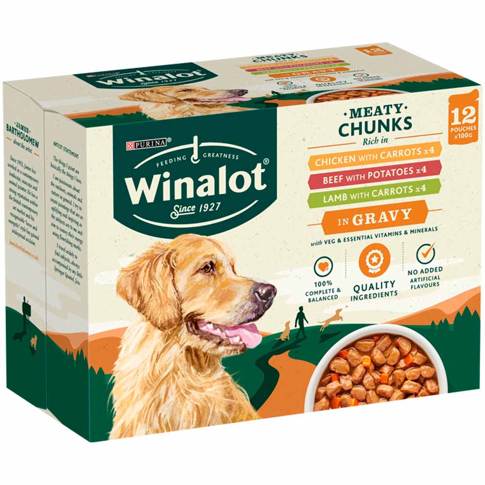 Winalot Mixed in Gravy Wet Dog Food Pouches 12 x 100g Image 3