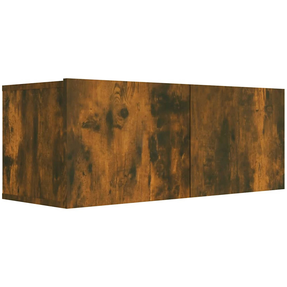 vidaXL 2 Flap Door Smoked Oak TV Cabinet Image 2